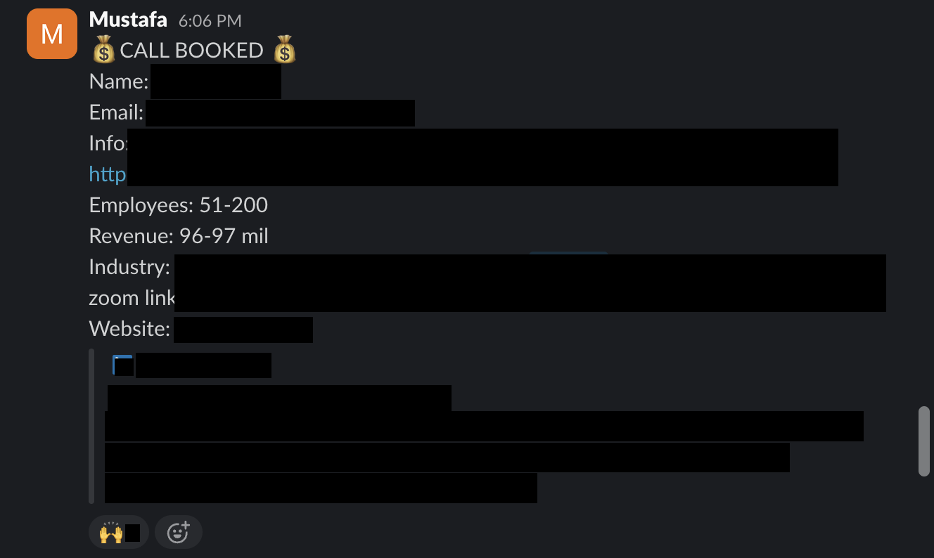 Protected booked-call notification 7