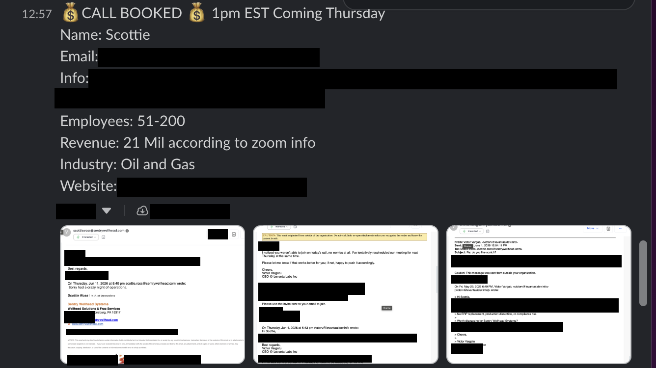 Protected booked-call notification 13