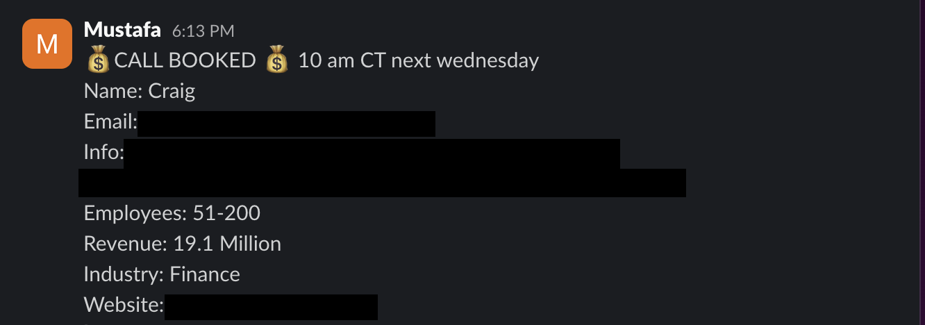 Protected booked-call notification 17