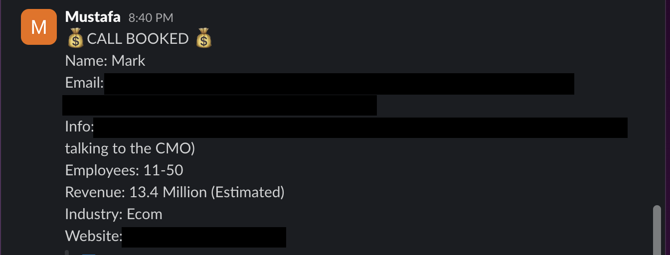 Protected booked-call notification 23