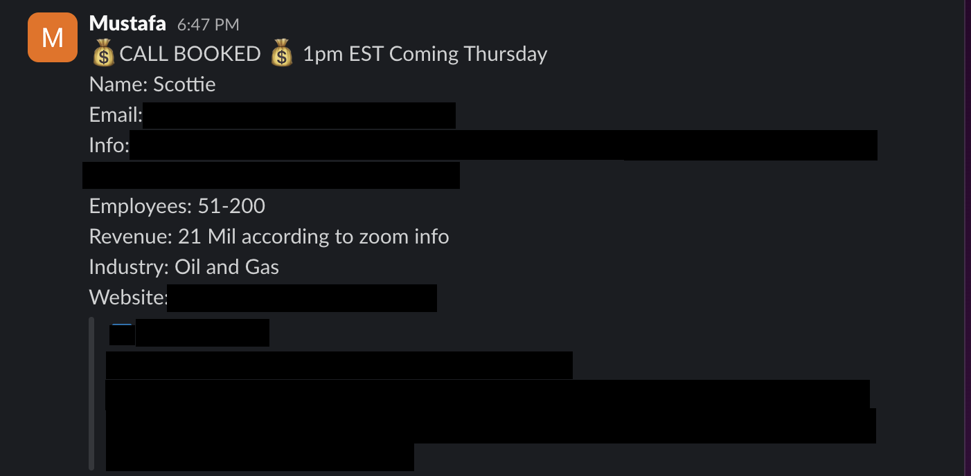 Protected booked-call notification 31