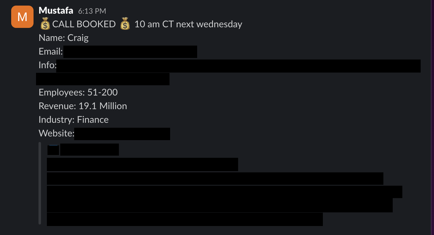 Protected booked-call notification 33