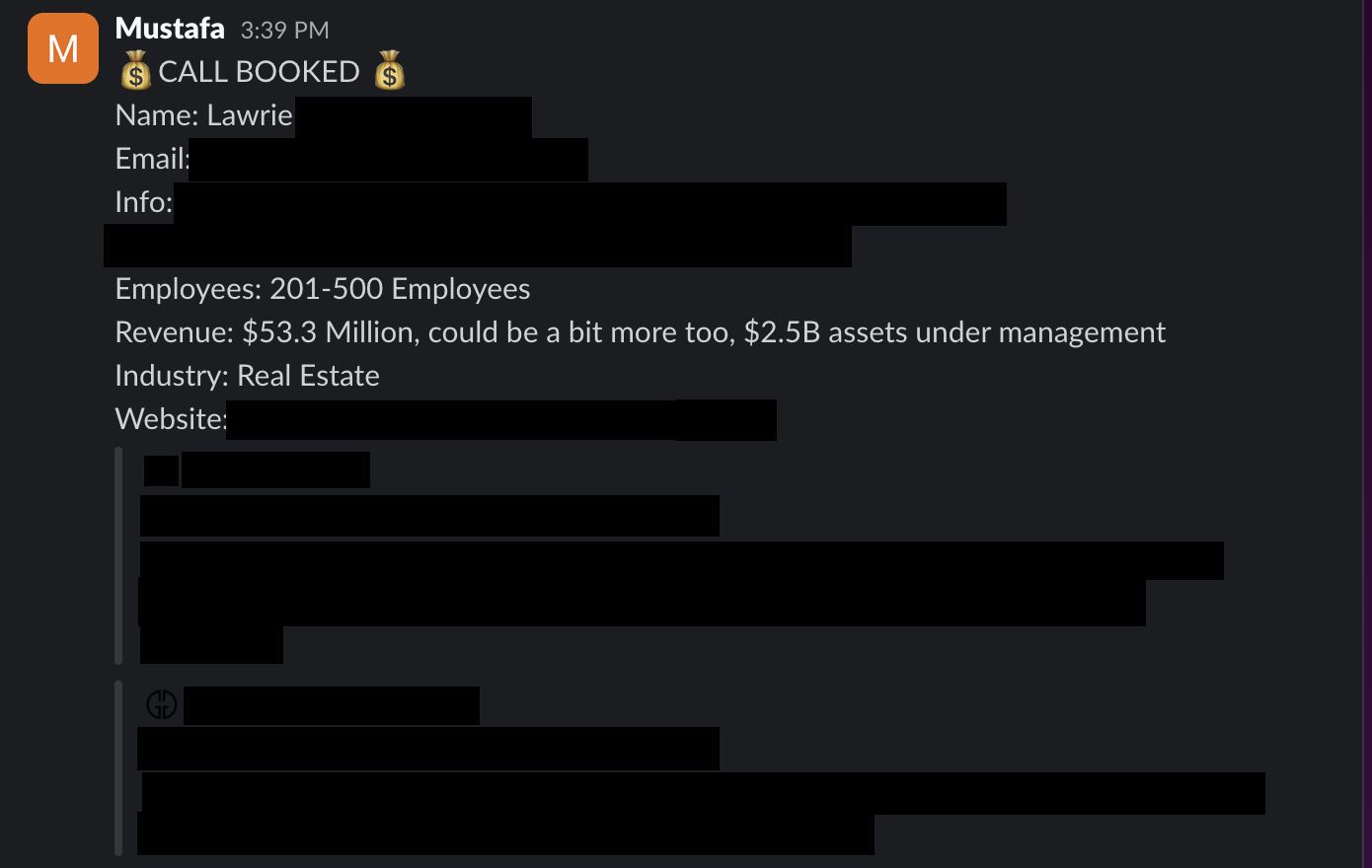 Protected booked-call notification 37