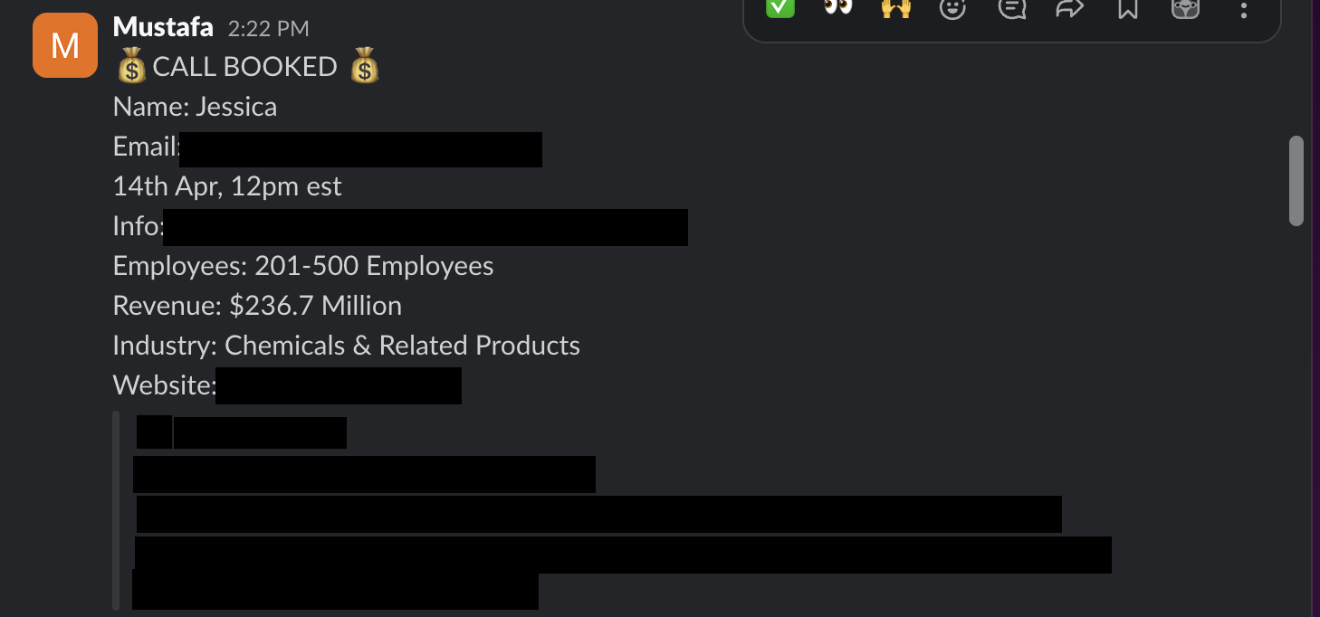 Protected booked-call notification 43