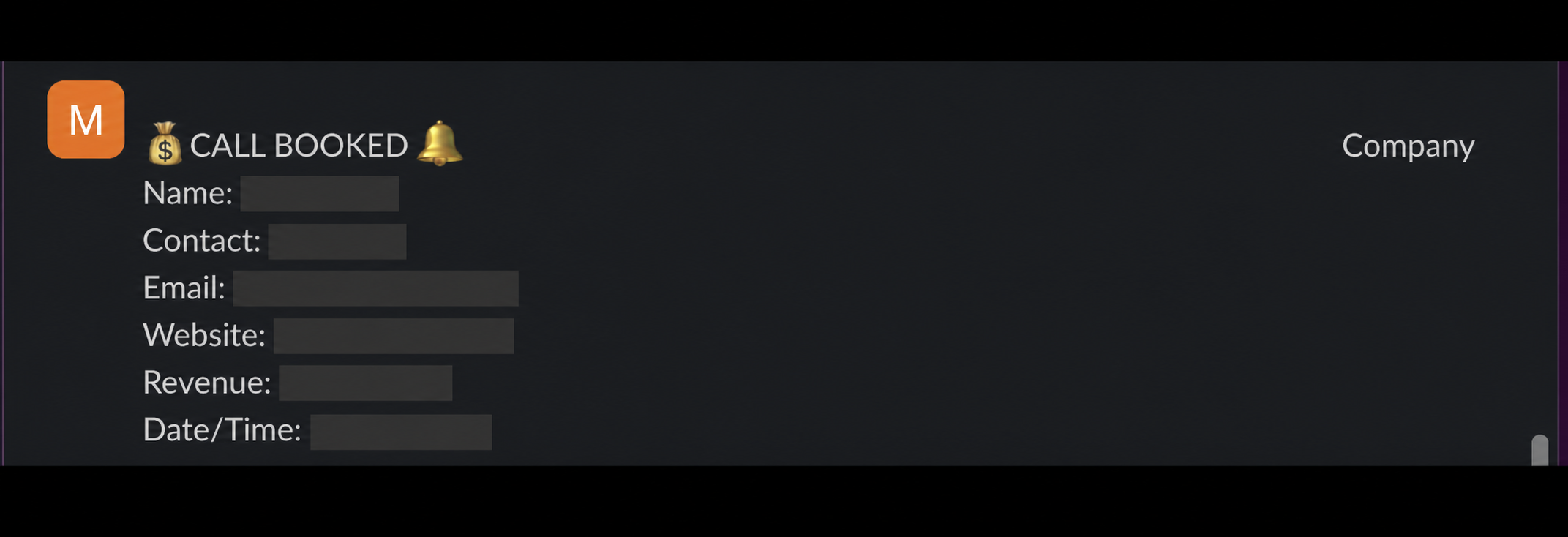 Protected booked-call notification 2