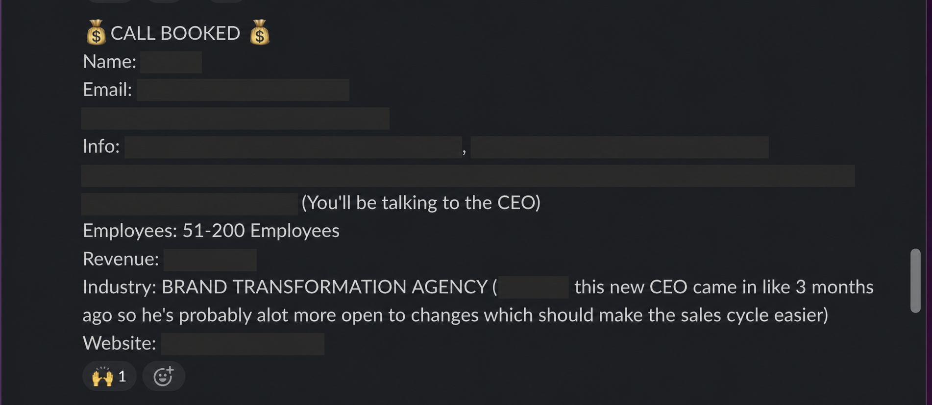 Protected booked-call notification 8