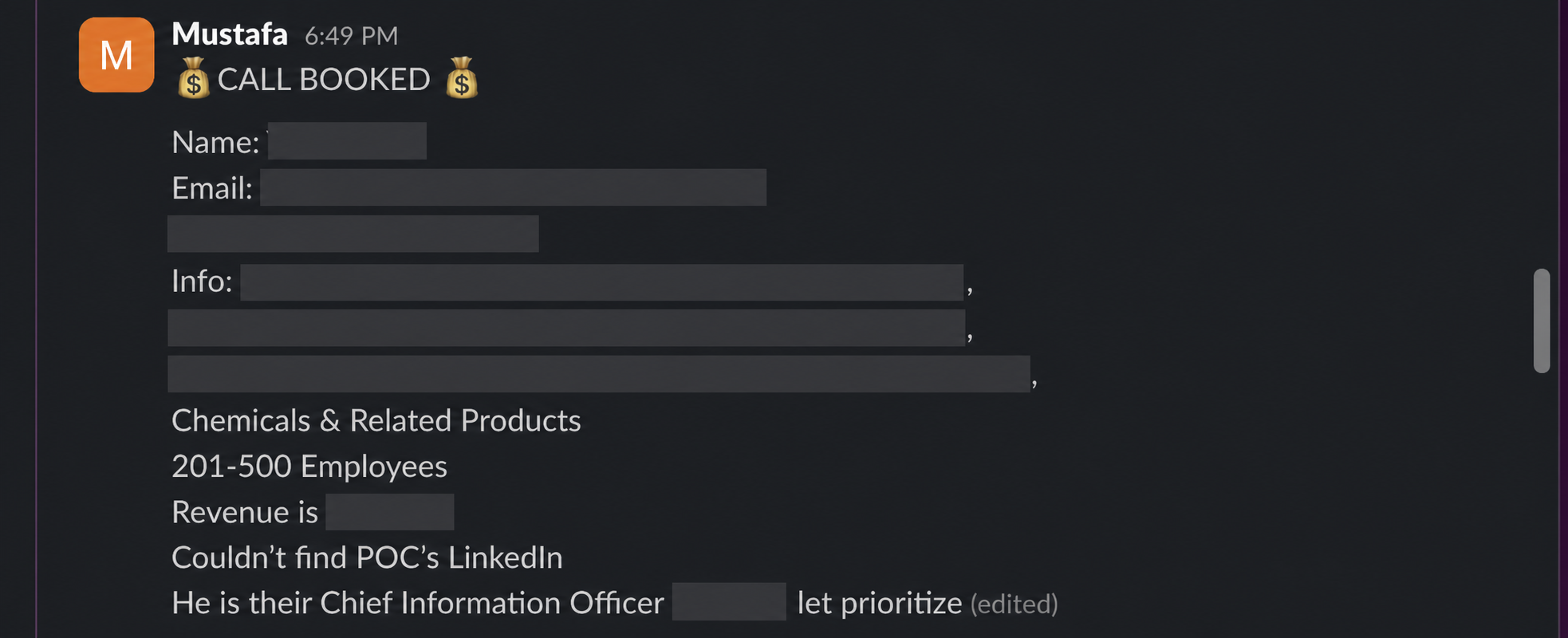 Protected booked-call notification 26