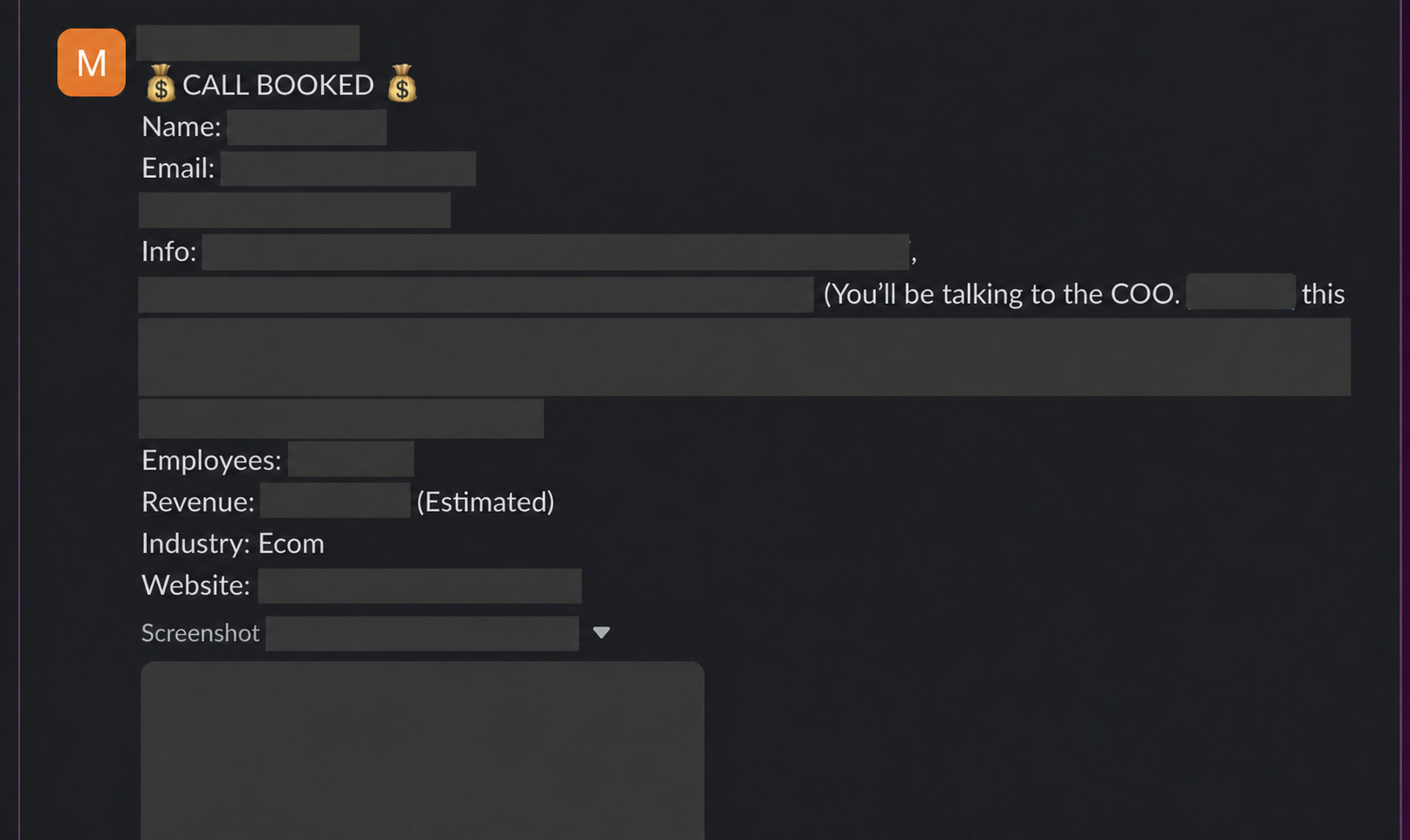 Protected booked-call notification 34
